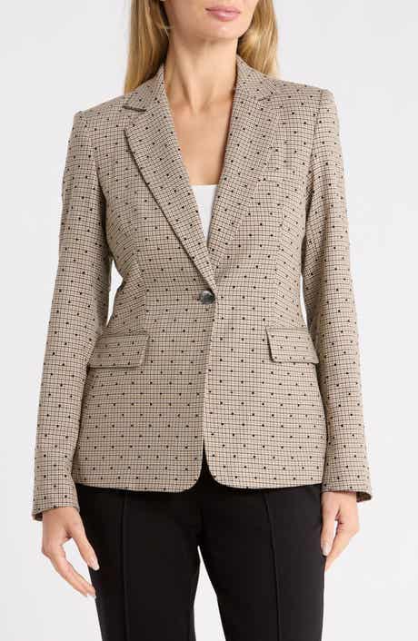 Dot Houndstooth Check Blazer