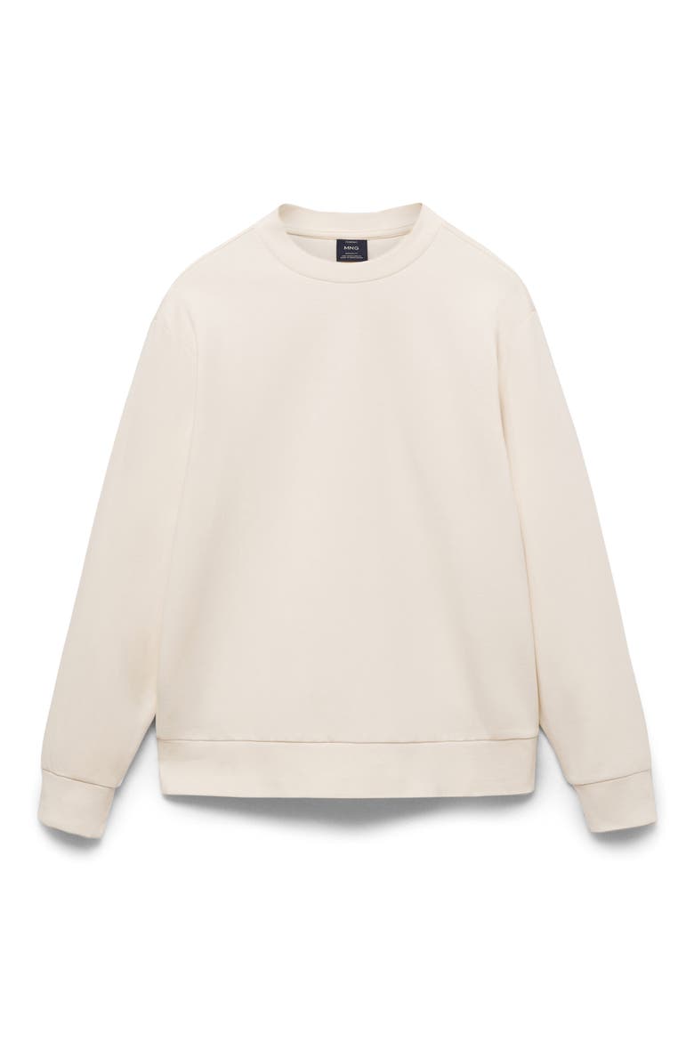 Regular Fit Cotton Blend Crewneck Sweatshirt, Alternate, color, OFF WHITE