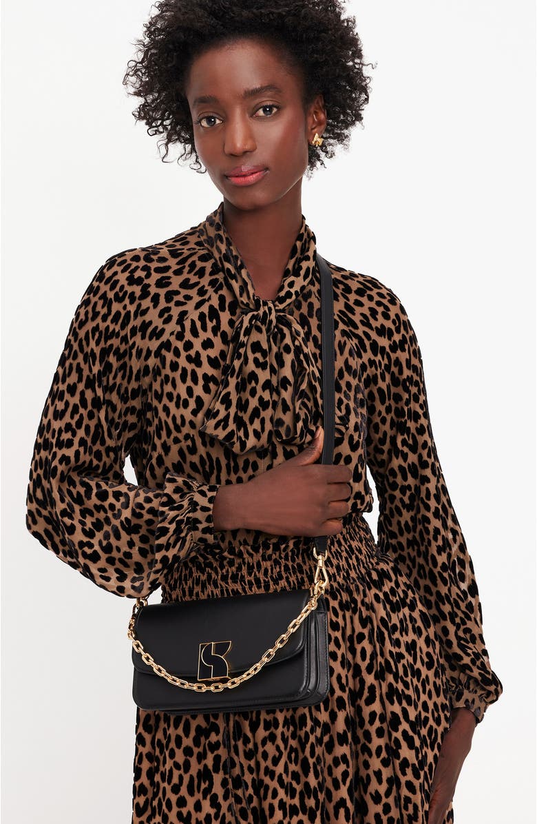 Kate Spade New York small dakota smooth leather crossbody bag, Alternate, color, Black