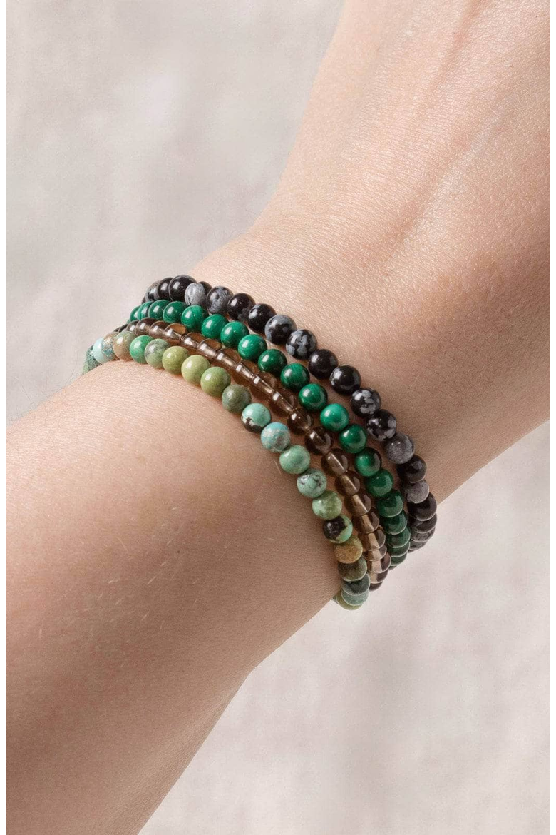 Scorpio Bracelet Set, Alternate, color, Green / Brown / Gray