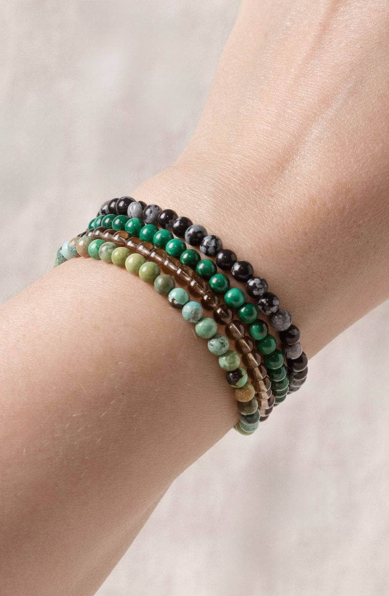 Tiny Rituals Scorpio Bracelet Set, Alternate, color, Green / Brown / Gray