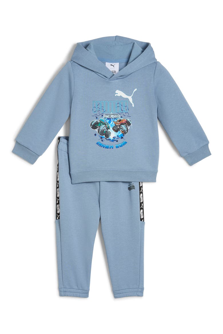 x Hot Wheels® Kids' Monster Truck Graphic Hoodie & Sweatpants Set, Main, color, BLUE