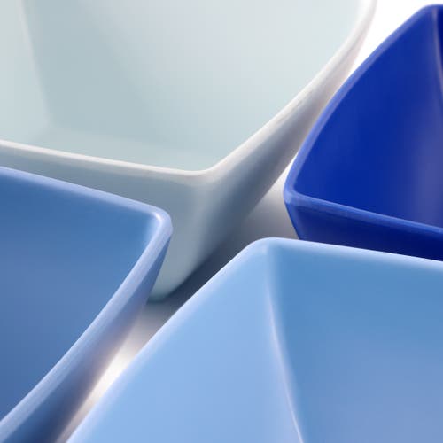 Gibson Home Grayson 4 Piece 6 Inch Square Melamine Dinner Bowl Set In Multi