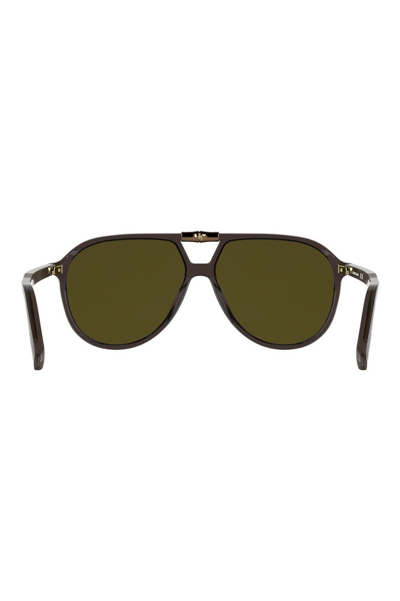 Roseau 58mm Aviator Sunglasses, Alternate, color, TRANSPARENT BROWN