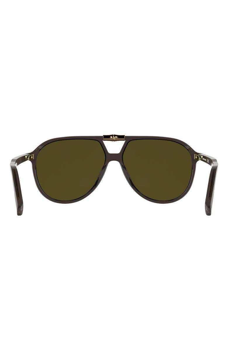 Longchamp Roseau 58mm Aviator Sunglasses, Alternate, color, 