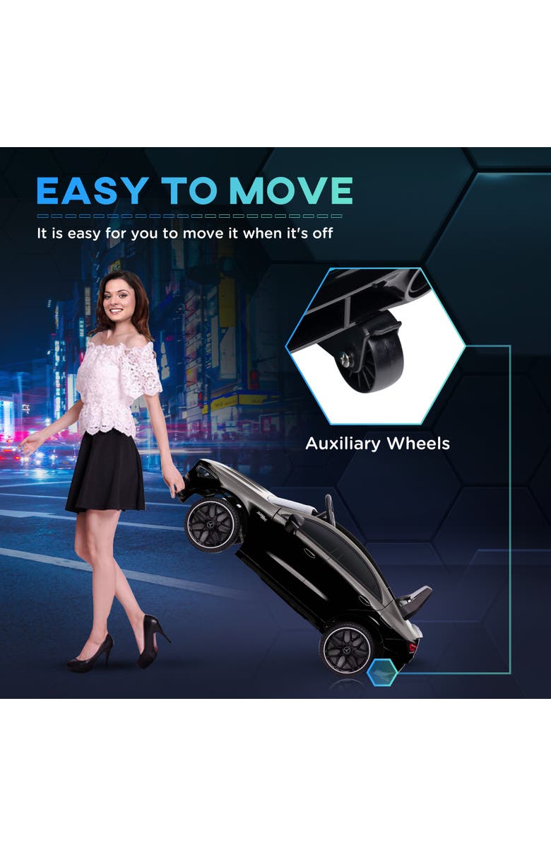 Qaba Mercedes-Benz AMG CLA 45 12V Kids Ride on Car w/ Remote, Suspension, Alternate, color, Black