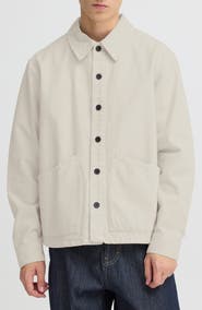 !SOLID Nadil Solid Cotton Button-Up Shirt Jacket