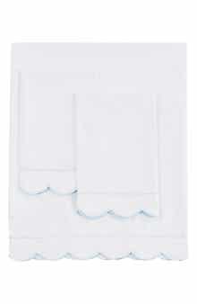 MELANGE HOME Scallop Frame 300 Thread Count Sheet Set