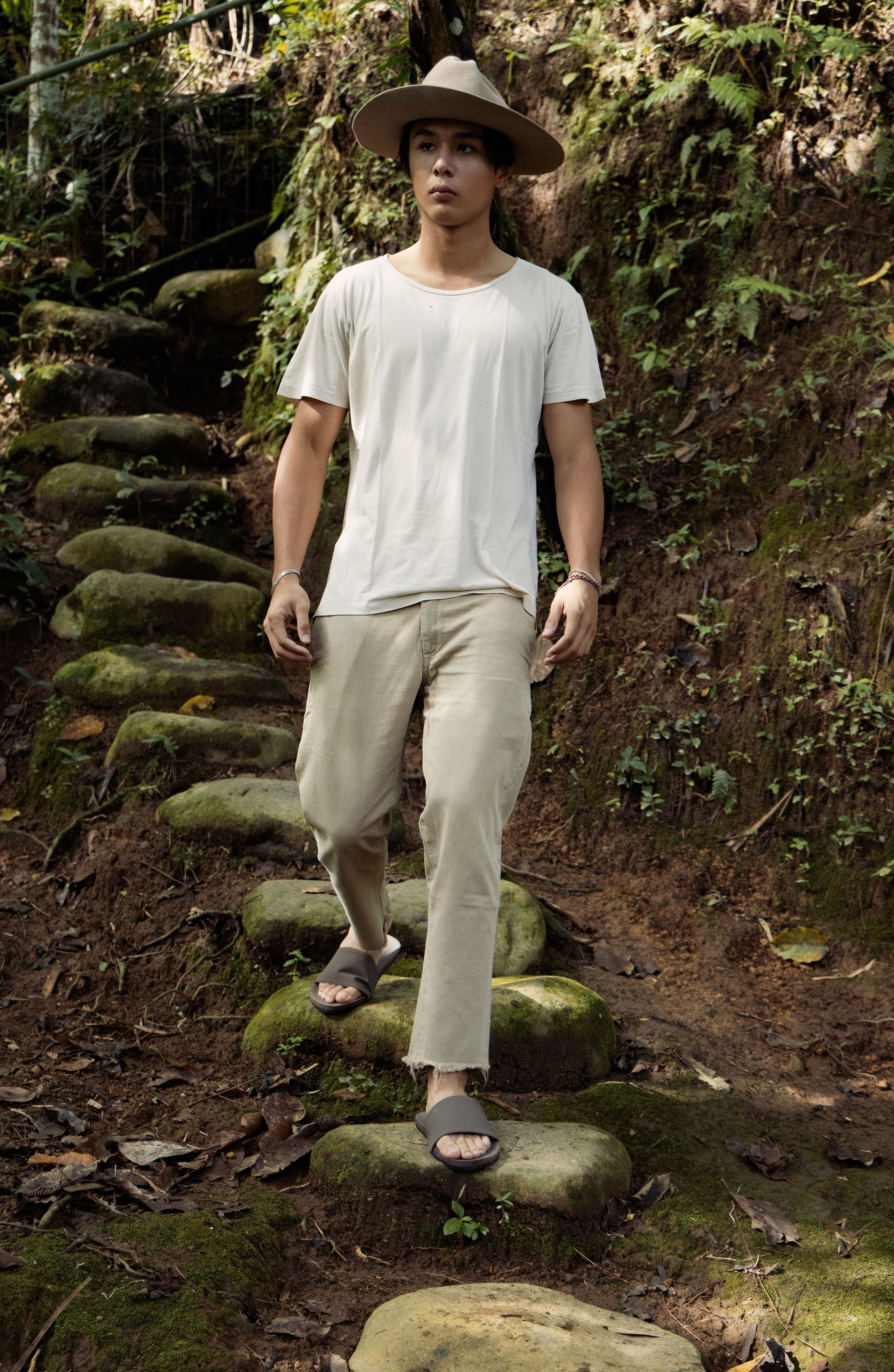 Responsibly-Made Tire Sole Slide Sandals, Alternate, color, Soil