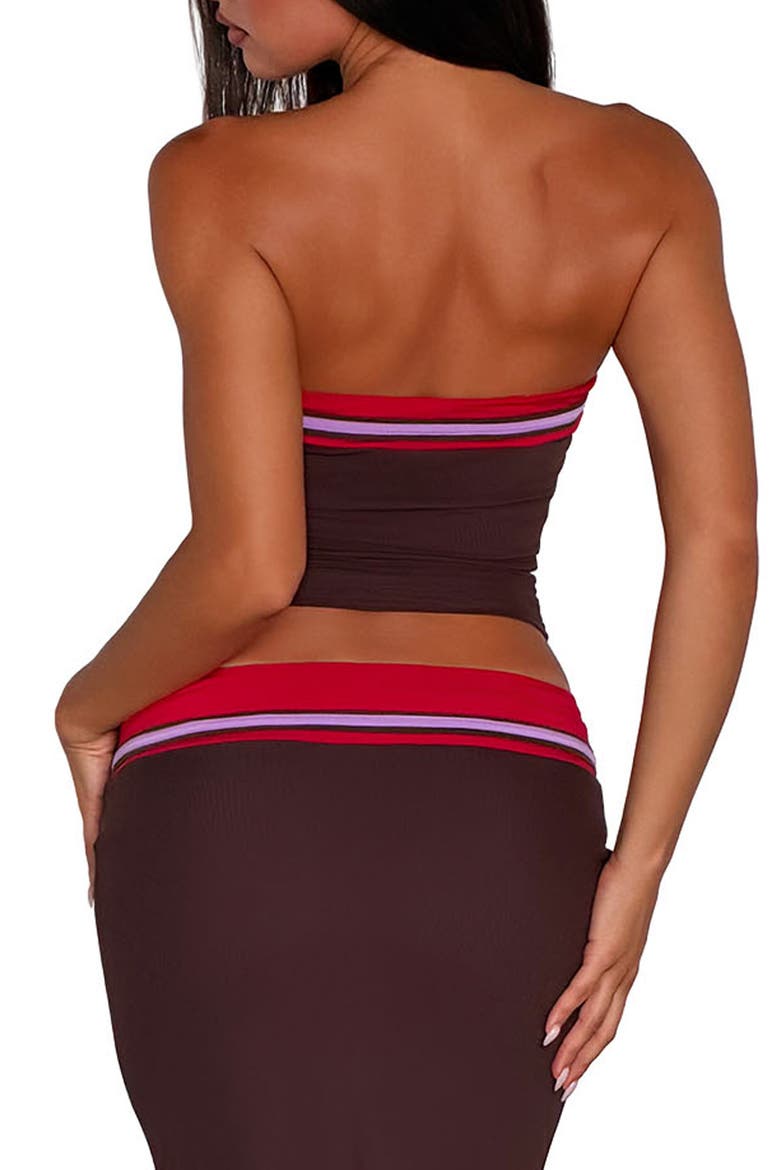 Serah Strapless Tube Top, Alternate, color, CHOCOLATE