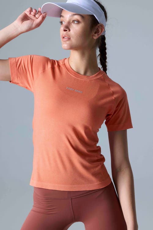 Cozy Zero Tech Merino Light Weight Daily Tee In Melon
