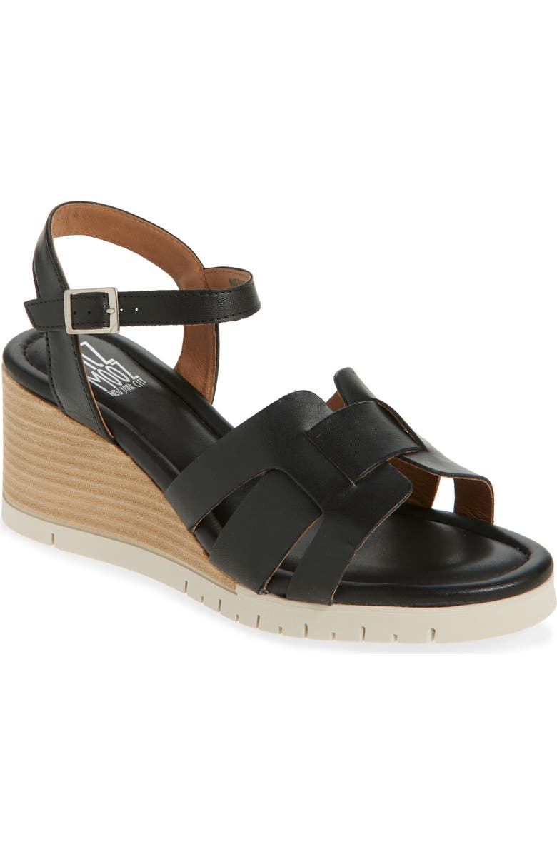 Miz Mooz Mackenzie Wedge Sandal, Main, color, Black