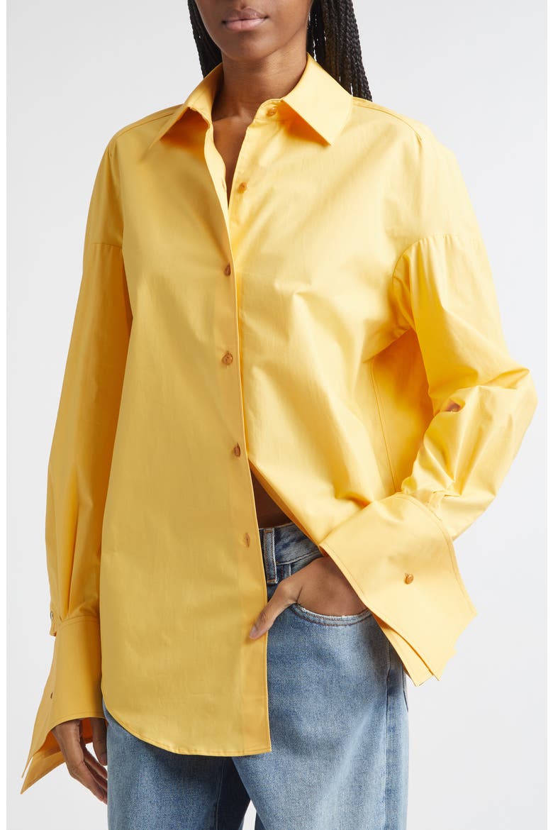 Wren Cotton Poplin Button-Up Shirt, Alternate, color, SOLE