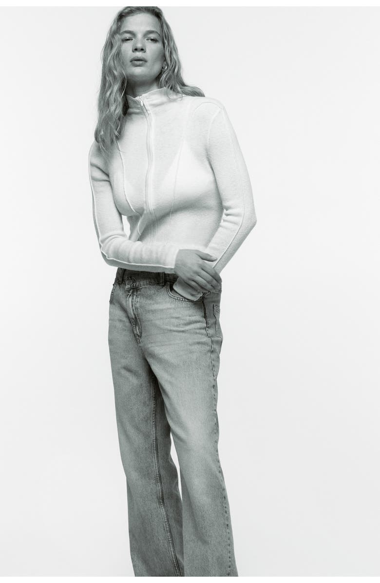 H&M Straight Leg High Waist Jeans, Alternate, color, 