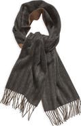 Andrew Stewart Chalk Stripe Reversible Double Face Cashmere Scarf