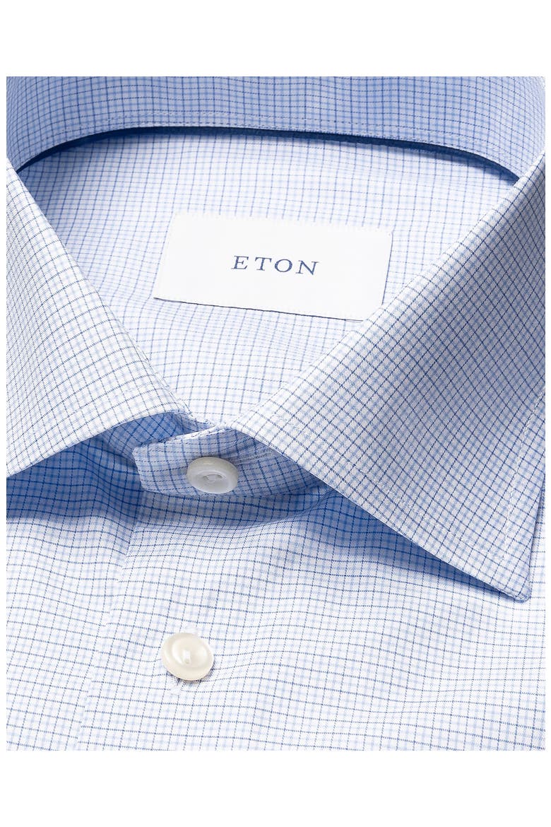 Slim Fit Check Twill Dress Shirt, Alternate, color, LIGHT BLUE
