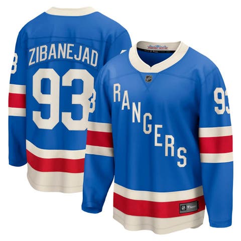 Men's Fanatics Mika Zibanejad Blue New York Rangers Centennial Breakaway Jersey