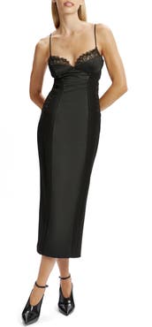 Bardot Katana Lace Trim Bustier Slipdress