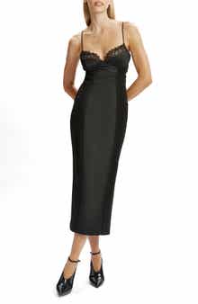 Bardot Katana Lace Trim Bustier Slipdress