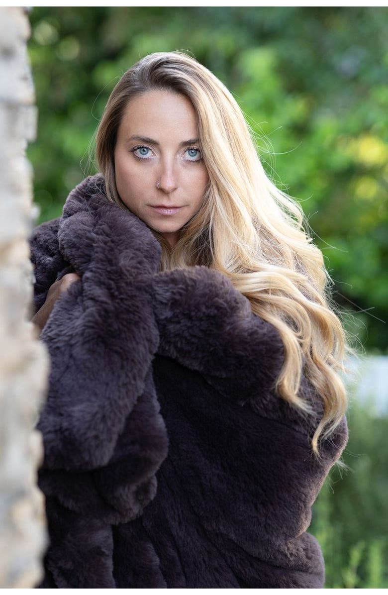 Sea To Me Blankets Heavenly Hermosa Faux Fur Throw Blanket, Alternate, color, Mocha