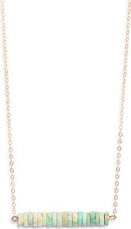 House of Olia Trezzo Tranquility Turquoise 14k Gold Filled Necklace