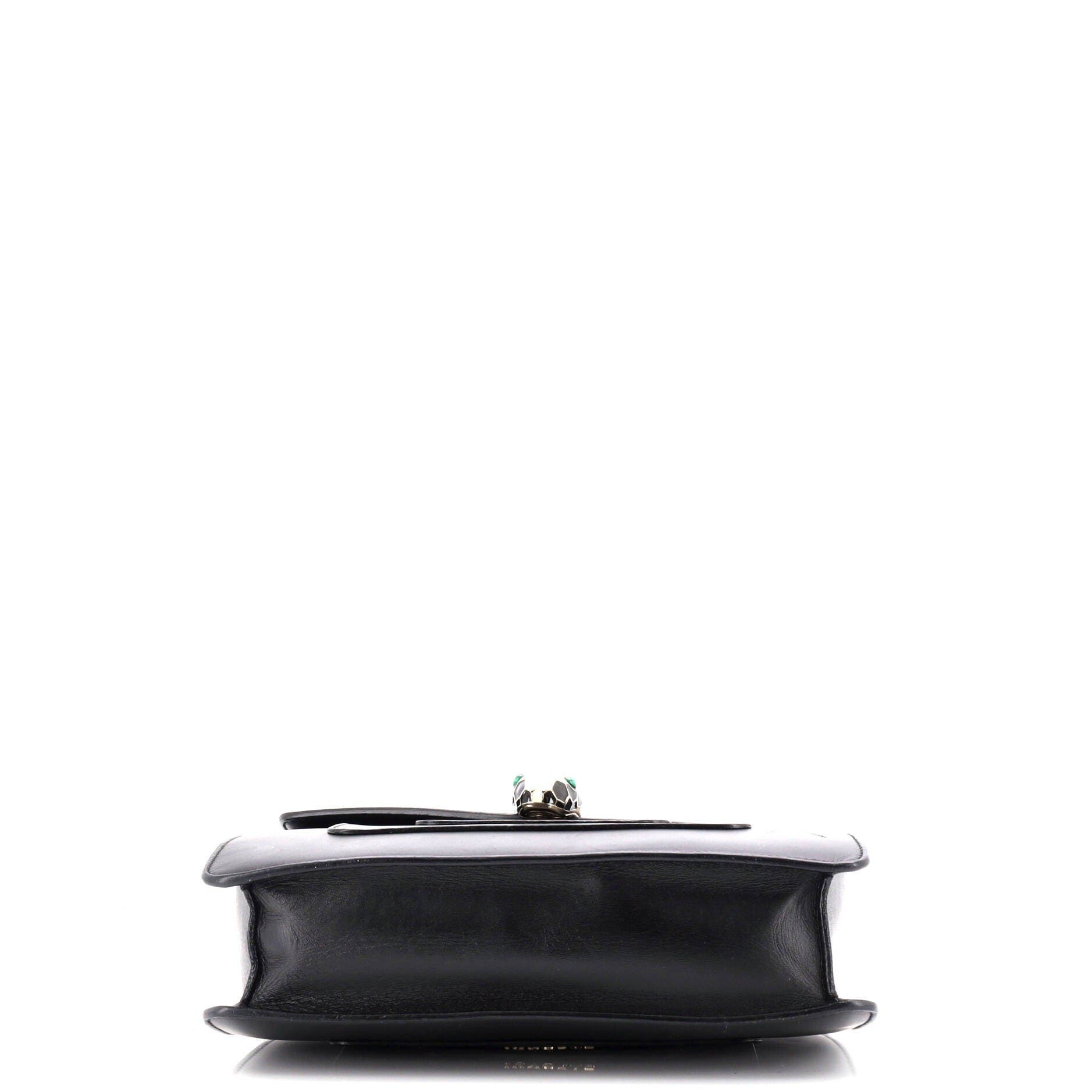 Serpenti Forever Square Shoulder Bag Leather Medium, Alternate, color, Black