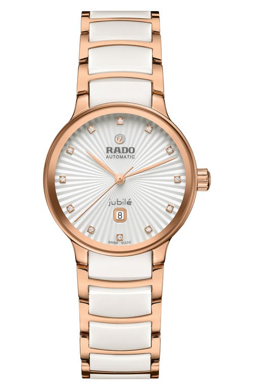 RADO Centrix Automatic Diamond Bracelet Watch, 30.5mm in White  product