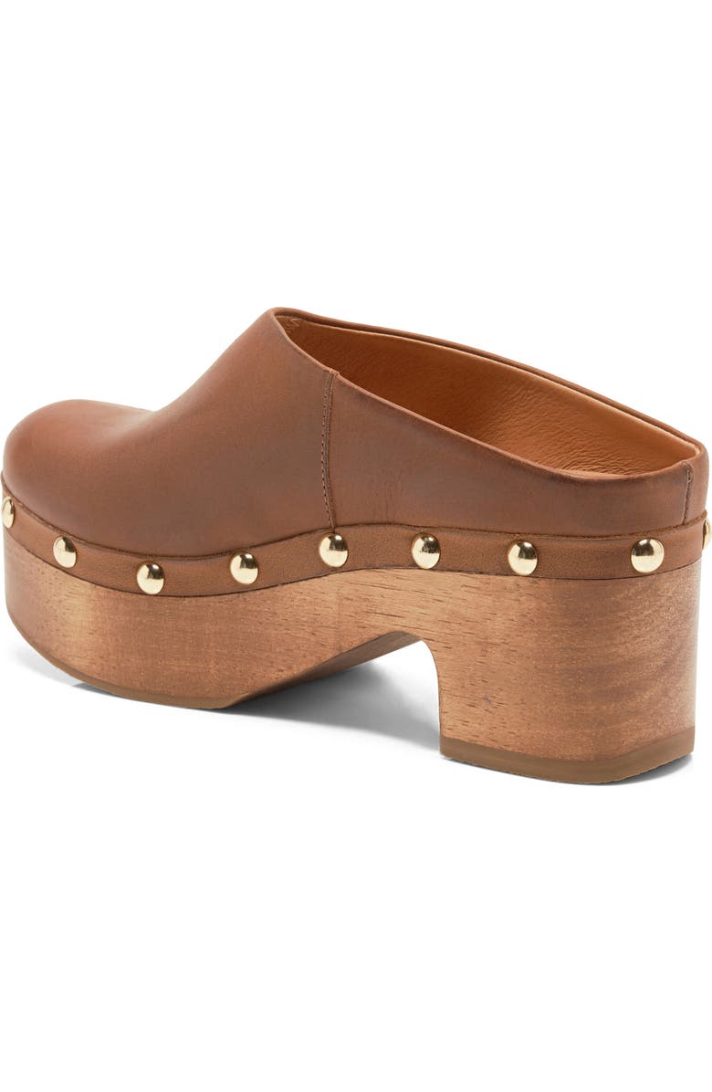 Free People Calli Platform Clog, Alternate, color, Cabernet Leather