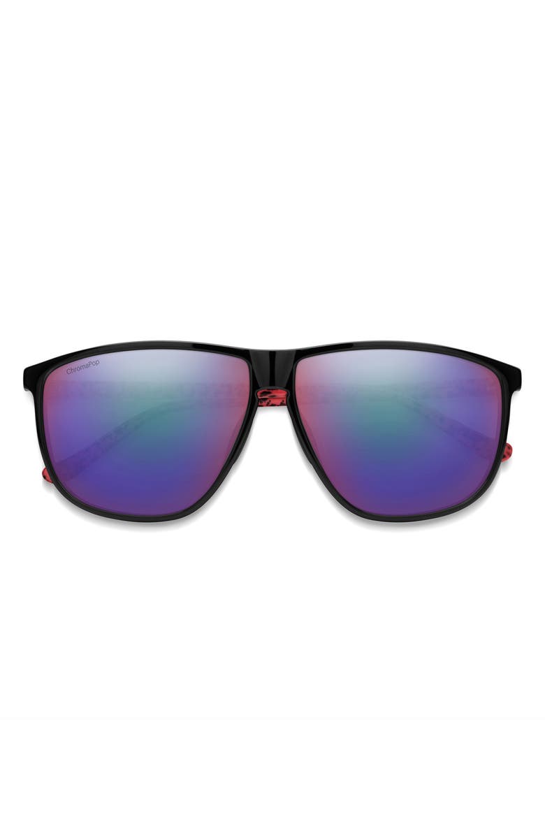 Smith Mono Lake 63m Oversize ChromaPop<sup>™</sup> Polarized Round Sunglasses, Main, color, Wild Child / Violet Mirror