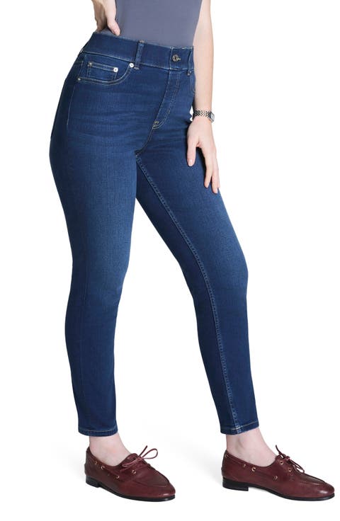 SPANXshape™ EveryWear Pull-On Ankle Skinny Jeans (Poseidon) (Plus)