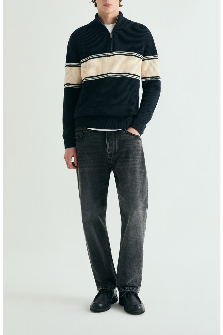 Turtleneck Knit Sweater, Alternate, color, Navy