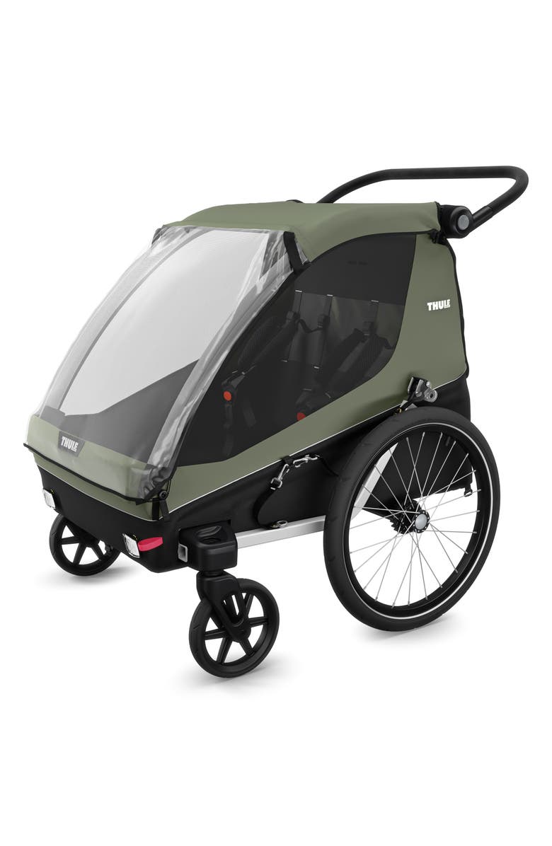 Thule Courier Kids, Dog, Cargo Bike Trailer, Main, color, Vintage Green/ Darkest Green