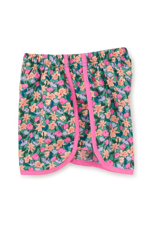 Tea Collection Woven Dolphin Shorts In Orchid Ditsy