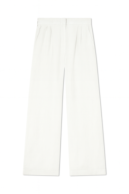 Vir Vita Marina Linen Trouser In White