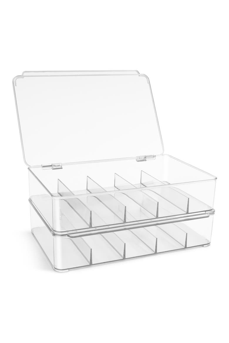 2-Pack Stackable Clear Eyewear Cases, Main, color, CLEAR