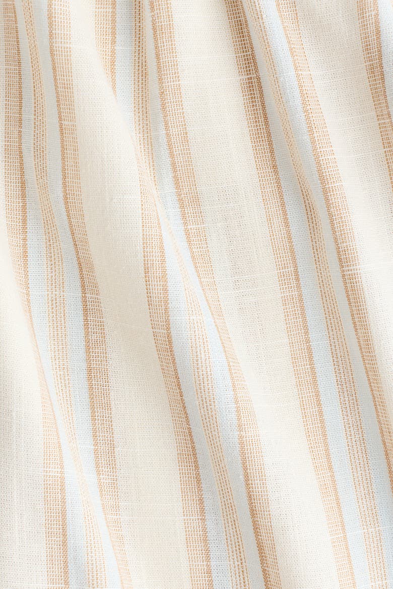 Wide Linen-blend Trousers, Alternate, color, White/striped