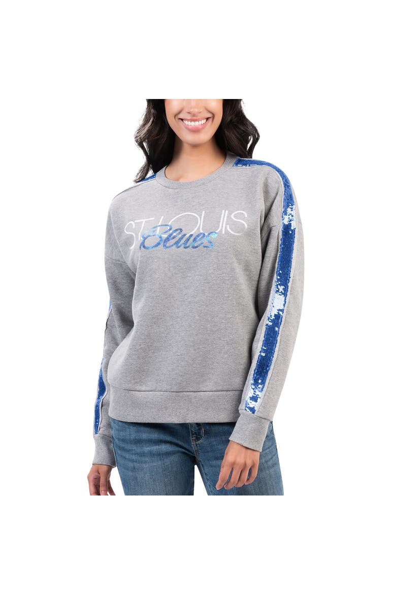 Women's G-III 4Her by Carl Banks Gray St. Louis Blues Penalty Box Pullover Sweatshirt, Alternate, color, Gray