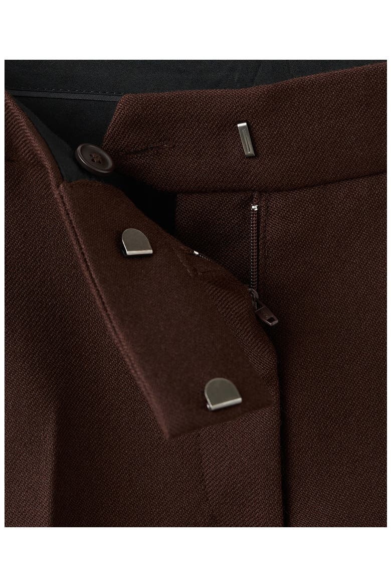 Selection Pleat Front Straight Leg Wool Pants, Alternate, color, BROWN