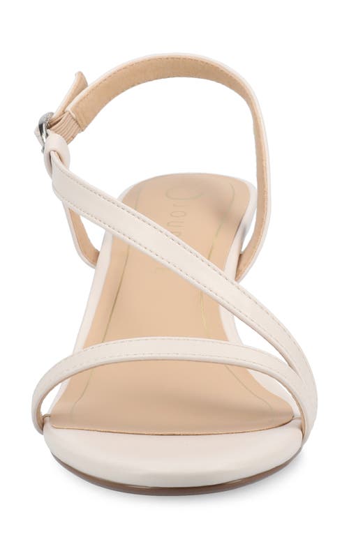 Journee Collection Jemry Kitten Heel Sandal In Bone