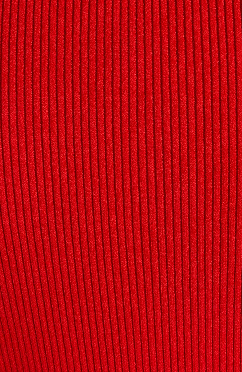 Givenchy Kickback Long Sleeve Rib Midi Sweater Dress, Alternate, color, Poppy Red
