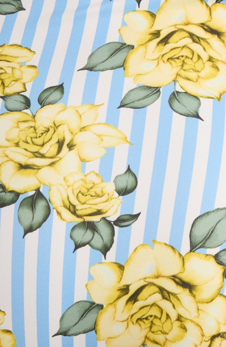 Hutch Ruffle Trim High Waist Bikini Bottoms, Alternate, color, Yellow Rose