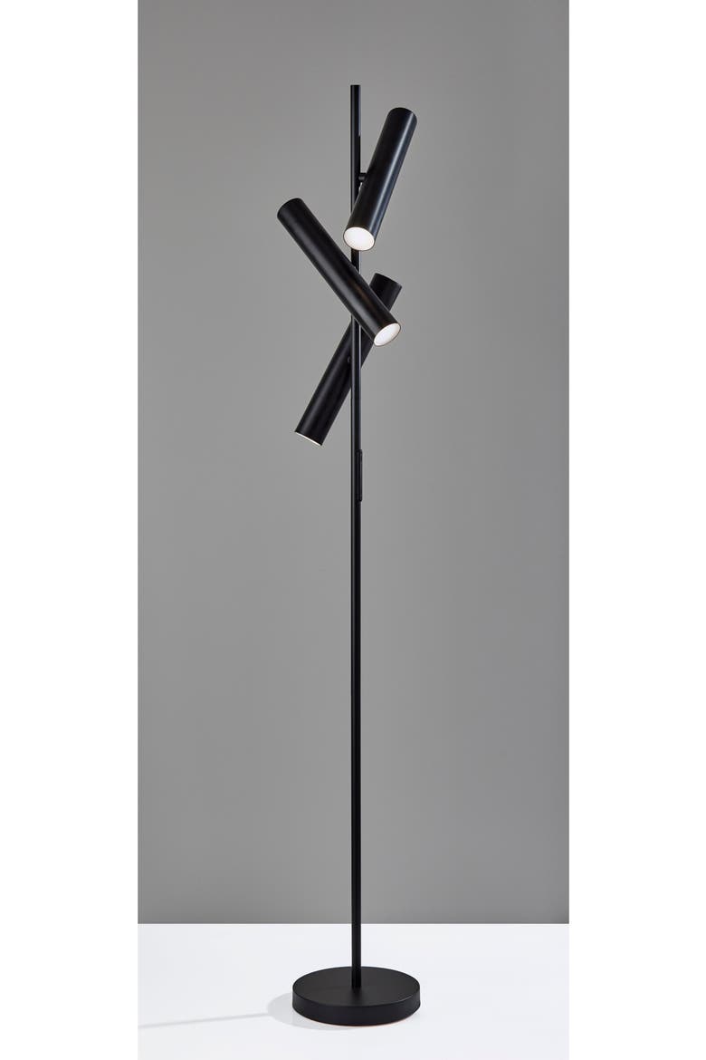 Greer LED Floor Lamp, Alternate, color, BLACK
