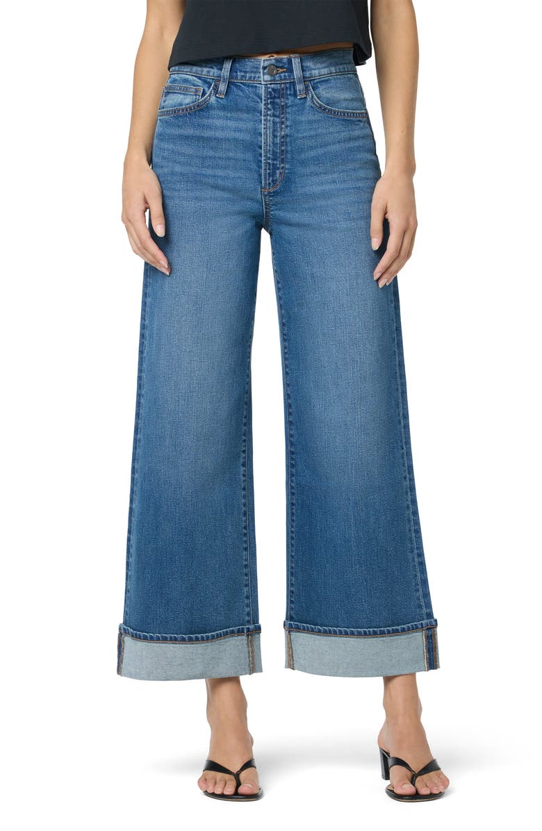 Joe's Cuffed High Waist Ankle Wide Leg Jeans, Main, color, Noriker