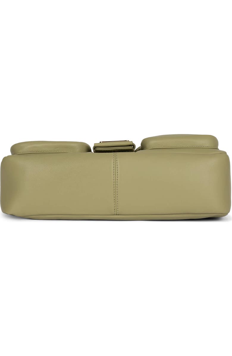 Jeffrey Campbell Night Out Leather Shoulder Bag, Alternate, color, Sage