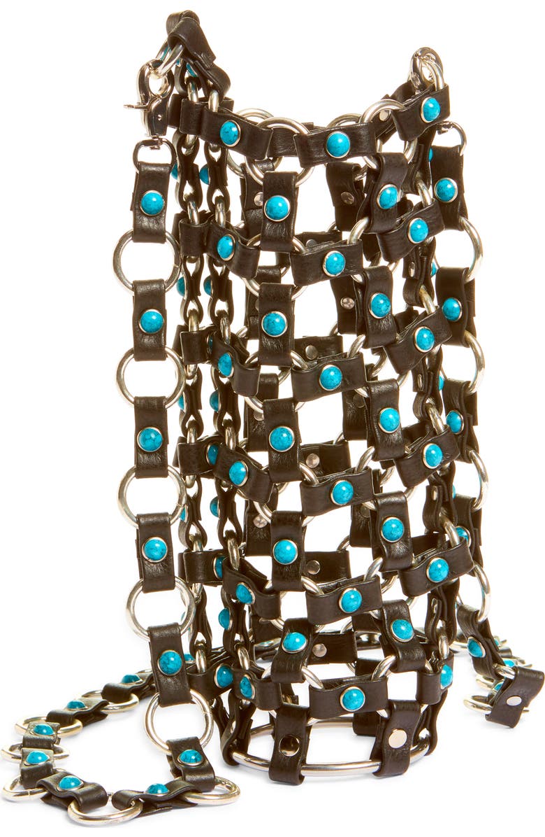 VIDAKUSH Hydration Hero Leather Crossbody Bag, Main, color, Turquoise