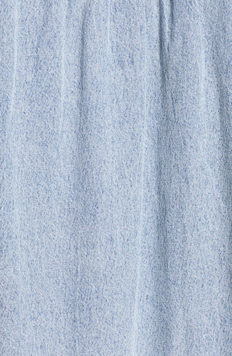 River Island River Islan Rhinestone Collar Chambray Shirt, Alternate, color, 