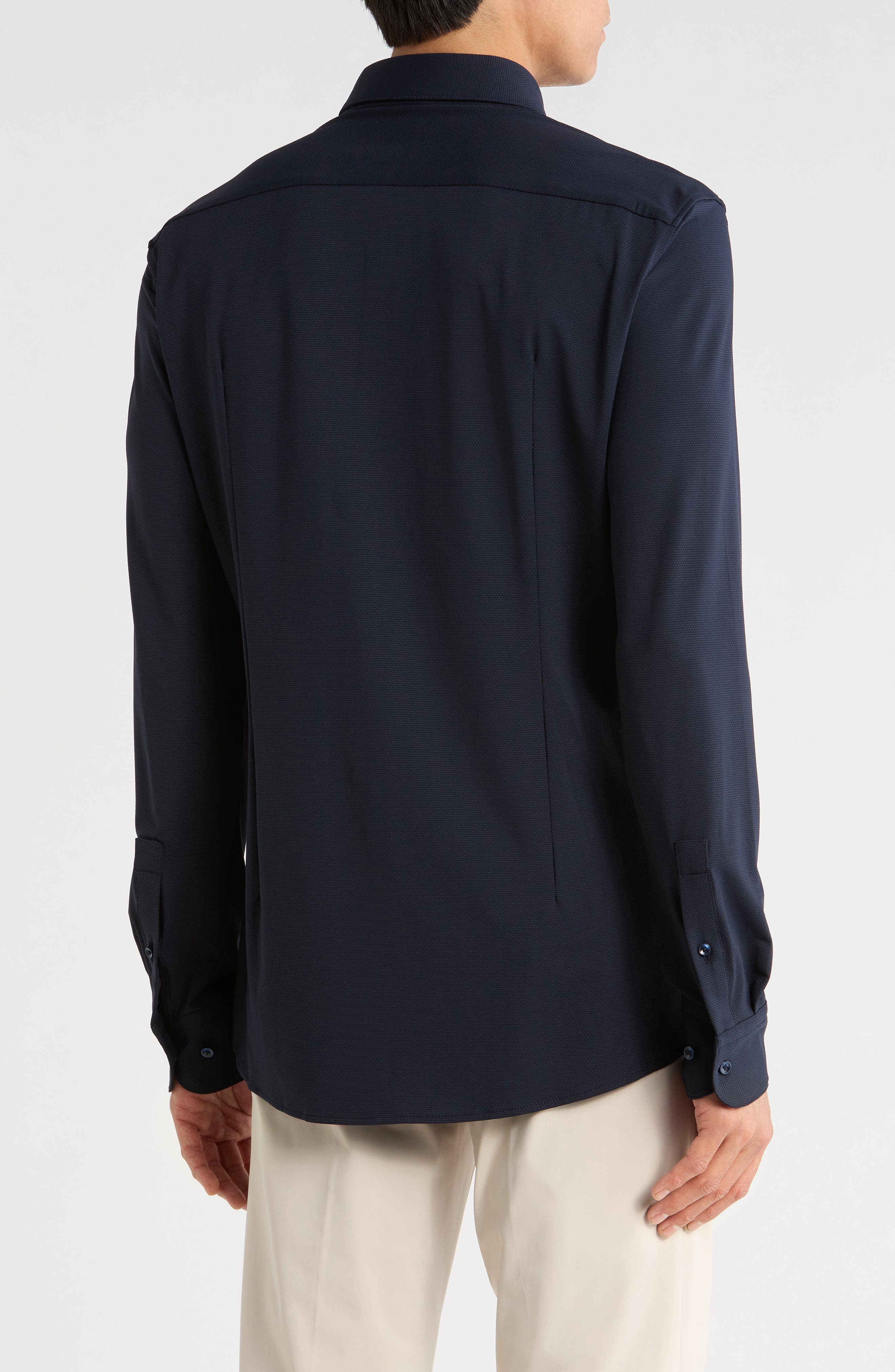 Hank Kent Slim Fit Stretch Performance Dress Shirt - image 2