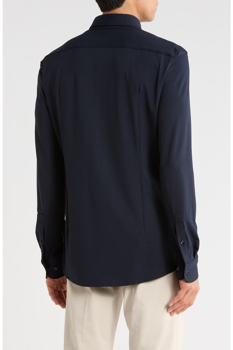 Hank Kent Slim Fit Stretch Performance Dress Shirt, Alternate, color, DK BU
