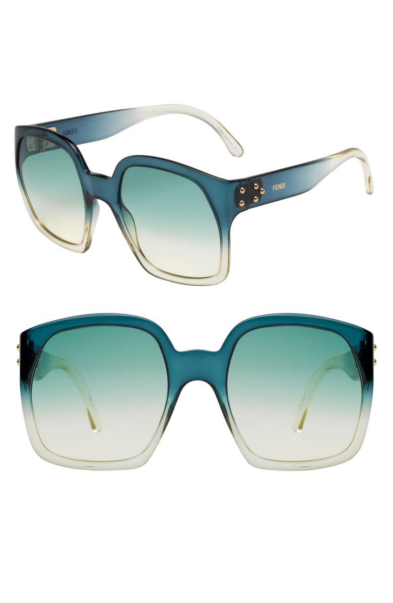 Fendi 58mm Square Sunglasses, Main, color, 