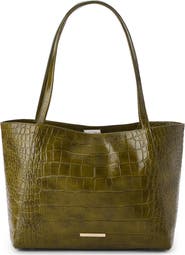 Brahmin Mona Croc Embossed Leather Tote